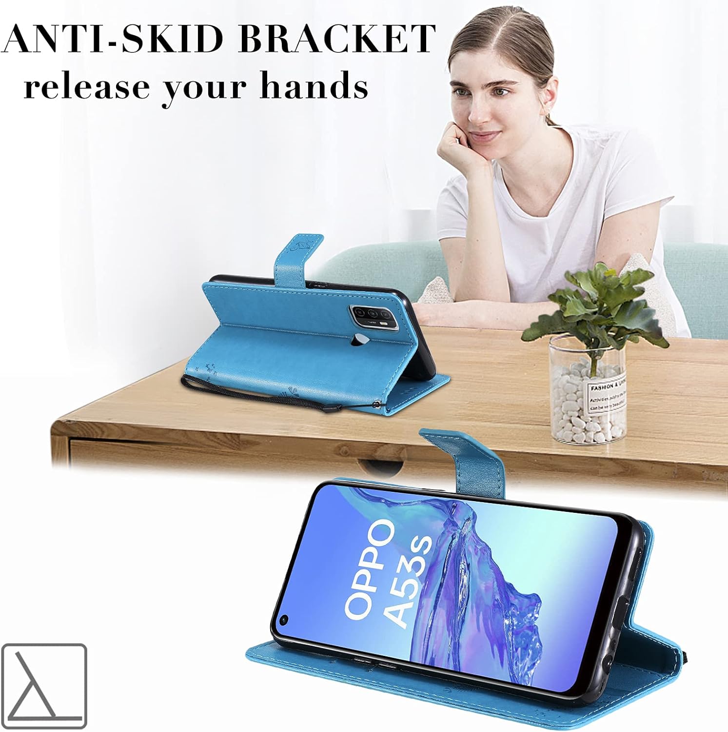 IMIRST OPPO A54 5G Phone Case, Premium Leather Case For OPPO A74 5G - Image 4