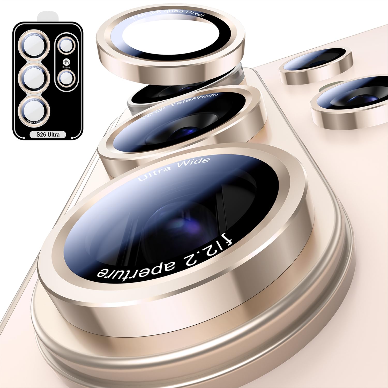Uyiton for Samsung Galaxy S26 Ultra Camera Lens Protector, Unique Design