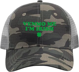 Venmo Me I'm Irish Hat for Mens Baseball Cap Funny Washed Hiking Hats Adjustable