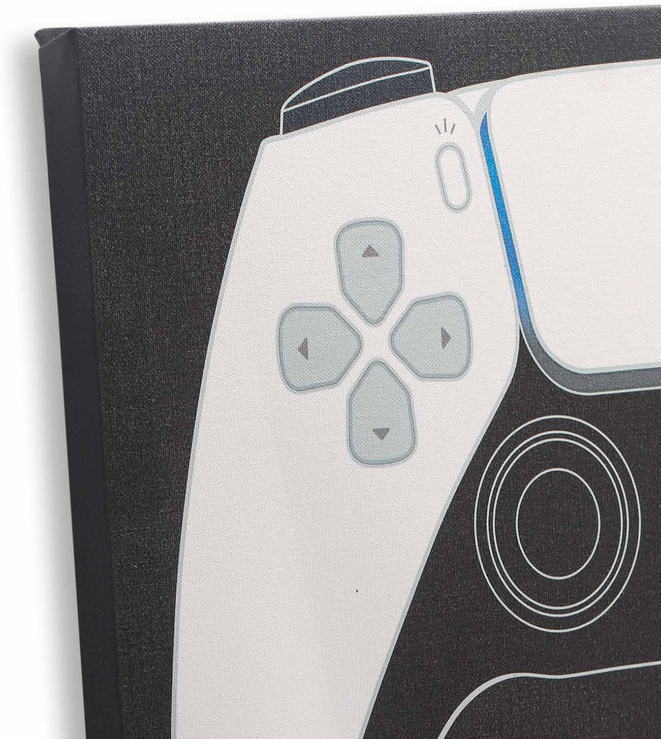Open Road Brands Sony PlayStation 5 Controller Gallery Wrapped Canvas Wall Decor - Fun PlayStation Wall Art for Game Room or Teen Bedroom - Image 4