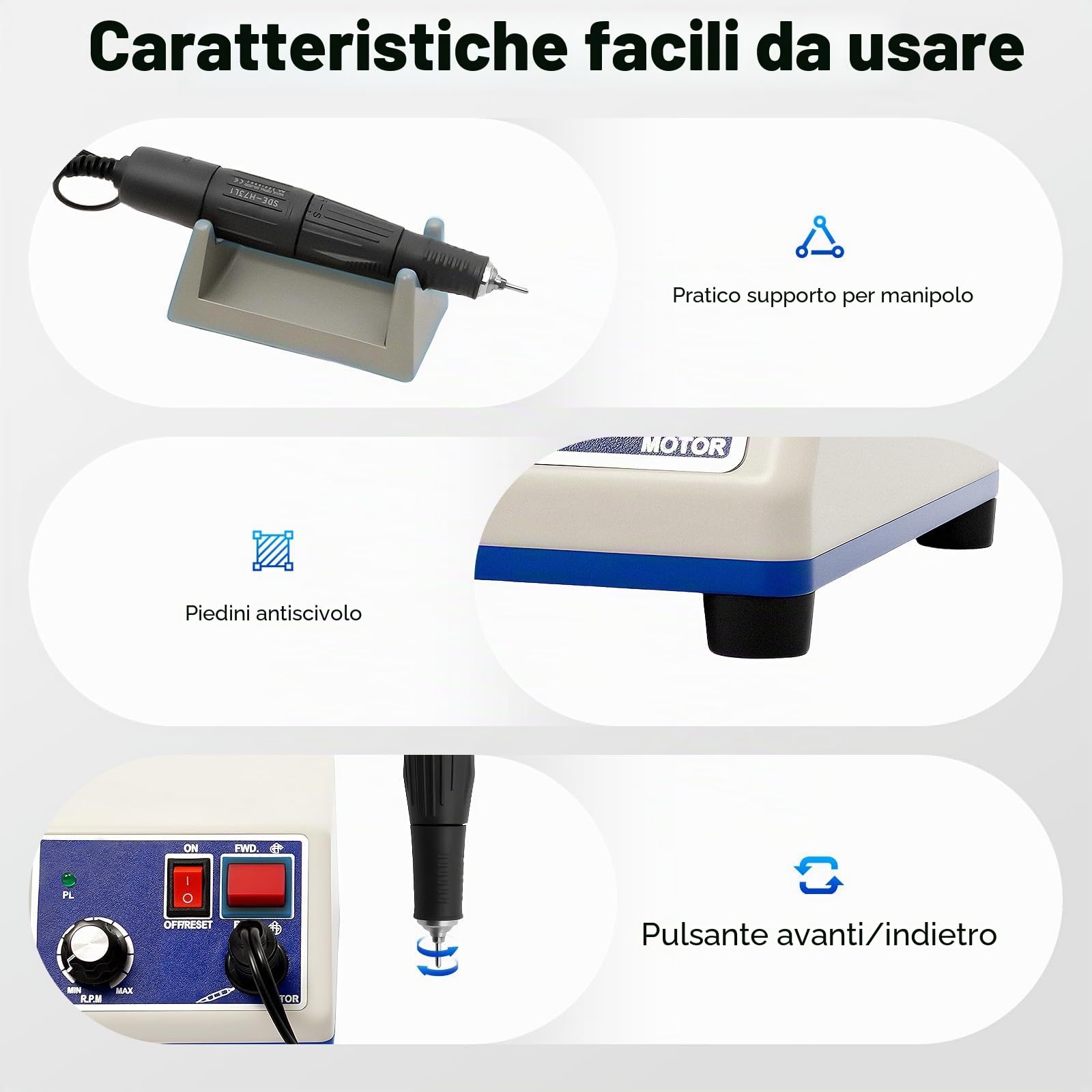 N3A Manipolo Attrezzature da laboratorio, Microelettromotore, Micromotore da laboratorio, Microelettromotore con angolo di manipolazione per la tecnologia dentale