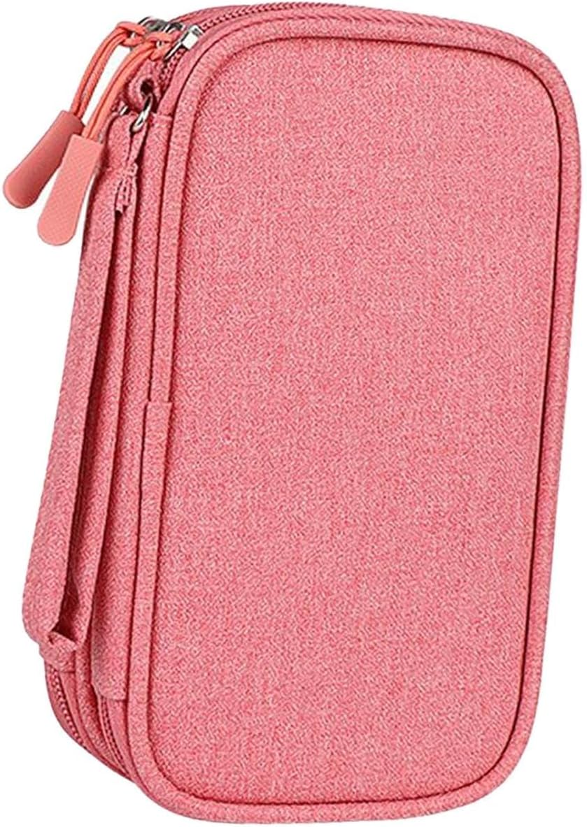 Electronics Travel Organizer Multifunctional for Flash Drive Cords USB Drive 2 Layer Pink | Home & Garden | Household Supplies & Cleaning | Home Organization | Storage Bags -PINK