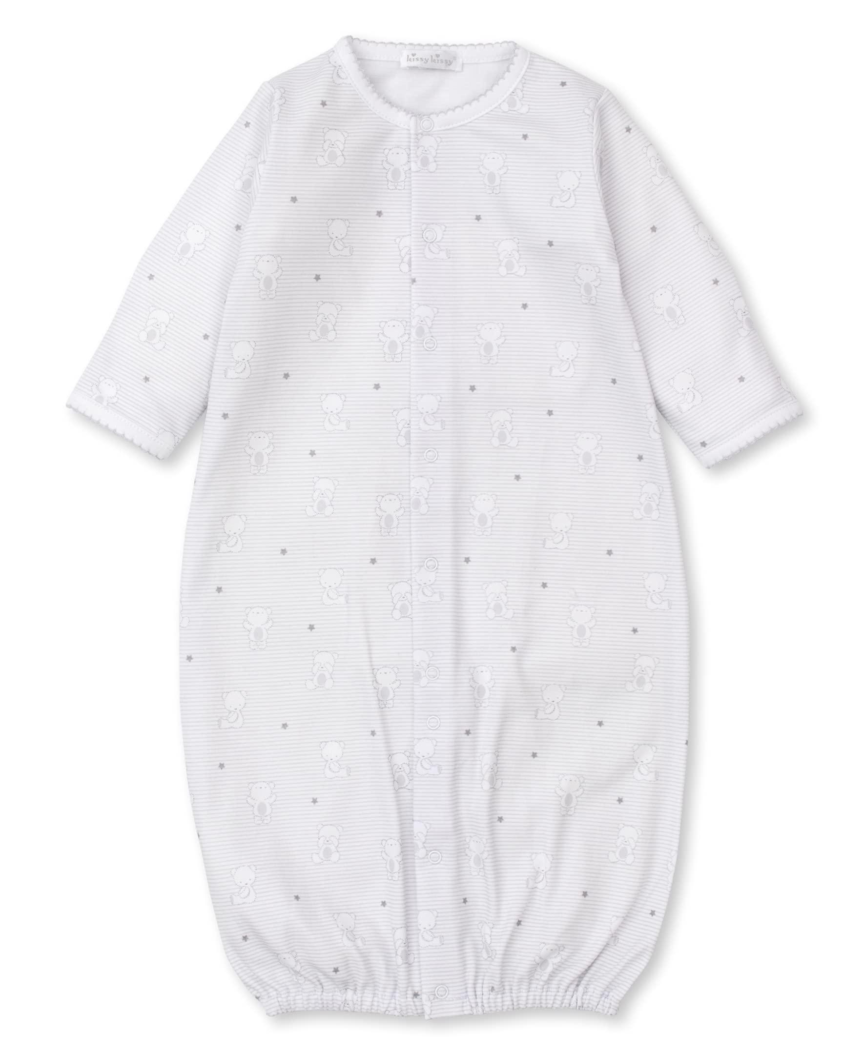 Kissy Kissy Unisex-Baby Infant Bear Hugs Print Convertible Gown