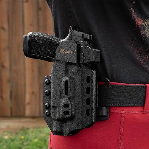 Miniatura 12 de GRITR Omni IWB/OWB Kydex - Funda modular para Sig, Glock, Springfield, Walther, S&W, Canik y más, accesorio ambidiestro para pistola EDC con corte