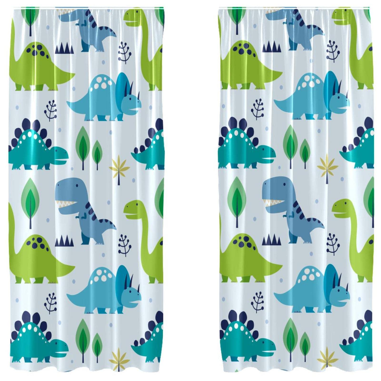 Paneles decorativos de dinosaurio ligeros en pack doble de 55 x 84 pulgadas para hogar