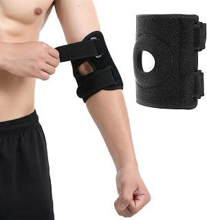 Elbow Brace for Tendonitis and Tennis Elbow for Men & Women, Adjustable Compression Sleeve, Arthritis Support, Cubital Tunnel Elbows Brace, Sports Injury Recovery Sprains/Strains Pain Relief