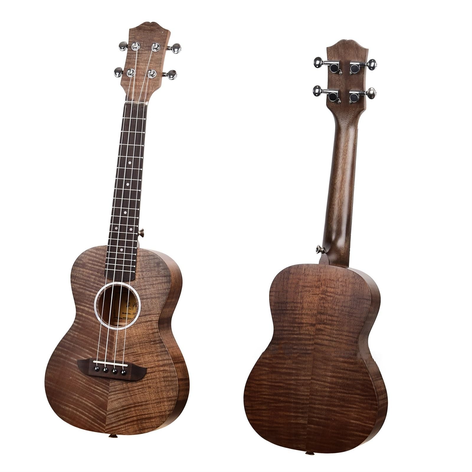 Ukelele Ukelele Profesional Con Patrón De Tigre Guitarra Hawaiana De Cuatro Cuerdas(Color:Brown)