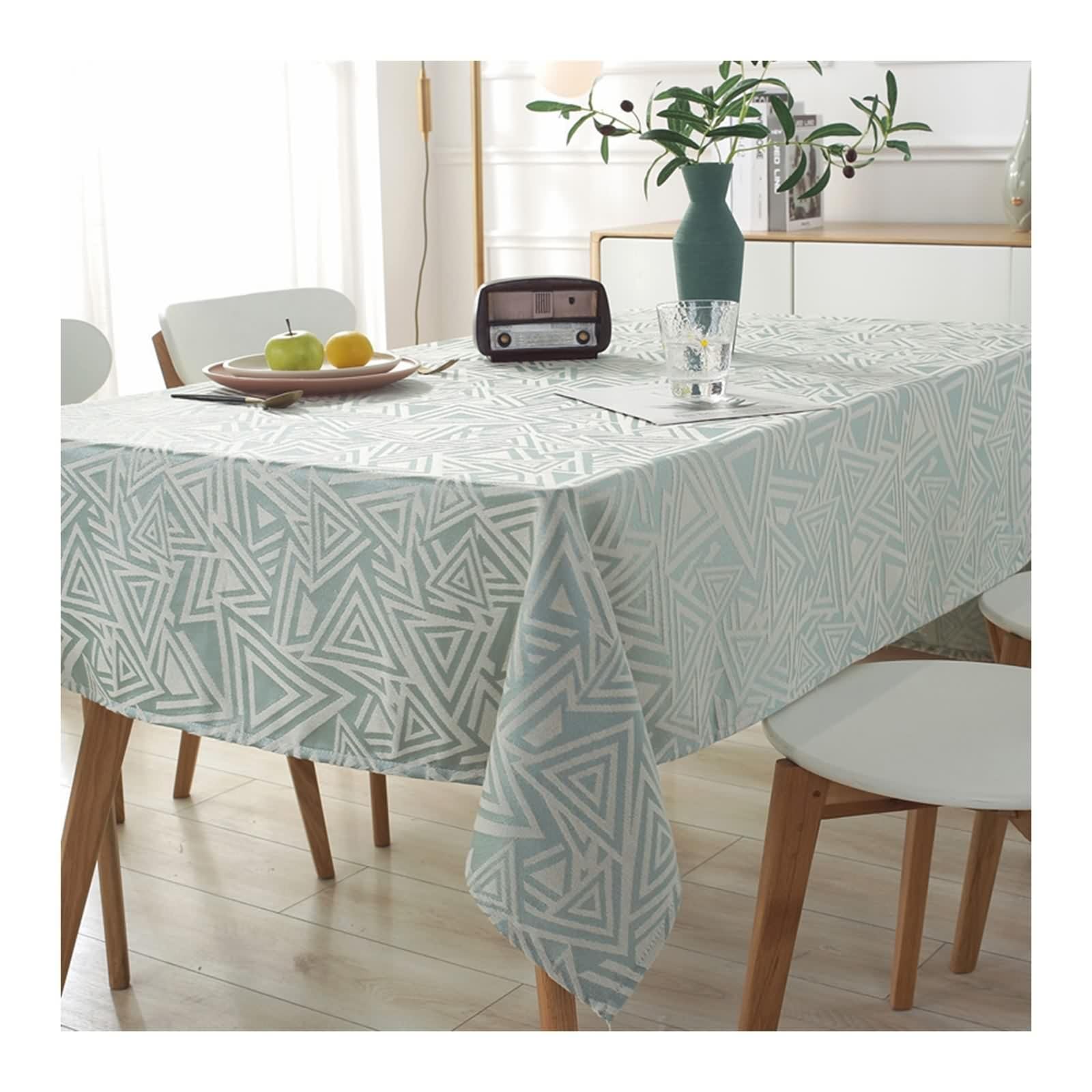 Tovaglia Verde Promessa Di Matrimonio, Tovaglia Tavolo Cucina Poliestere Jacquard A Triangolo Copritavolo 135X180CM per Compleanno Festa