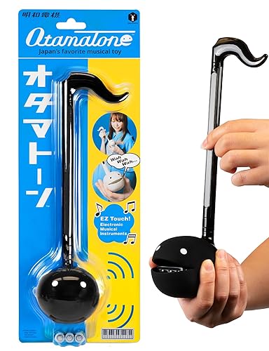 Otamatone Japanese Electronic Musical Instrument Portable Music Synthesizer from Japan by Maywa Denki Studio Award Winning, Educational Fun Gift for Children, Teens & Adults - Black - Black