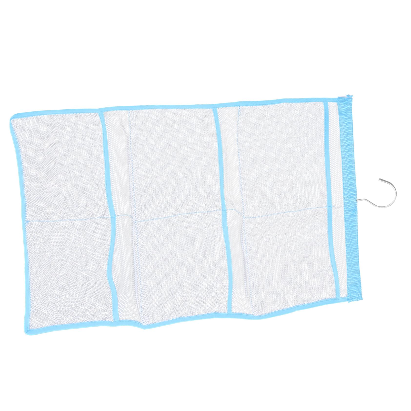 IMIKEYA Bathroom Organizer Mesh Shower Storage Bag Quick Dry Shower Curtain Rings over The Door Accessory