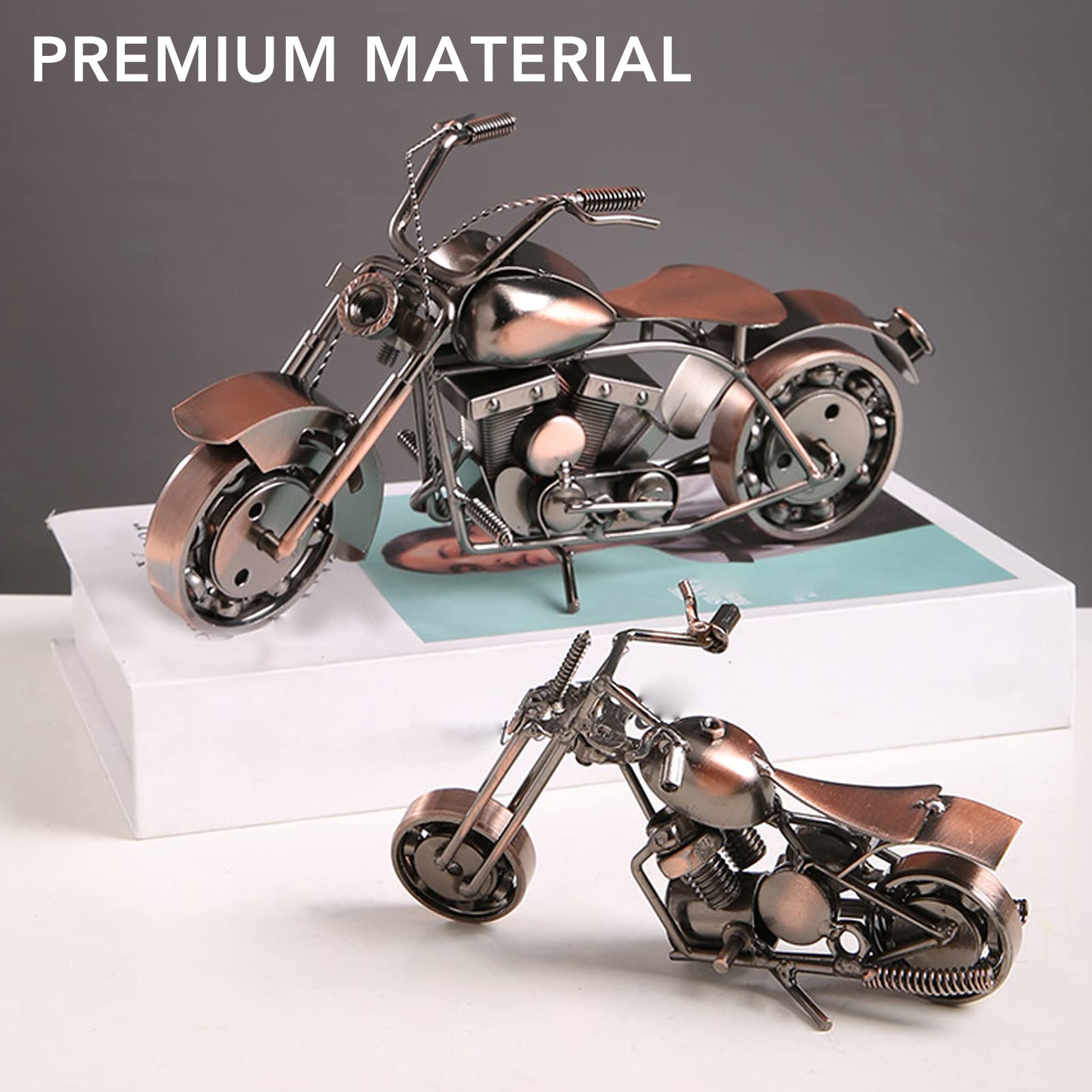 Ornements de Moto en Métal, Décoration Rétro de Collection d'art Décoratif pour la Chambre à Coucher de Salon