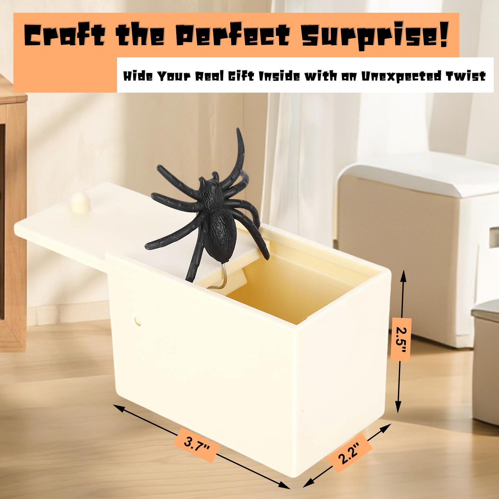 mumisuto Spider Prank Box Toy, Spider in a Box Prank - Image 4