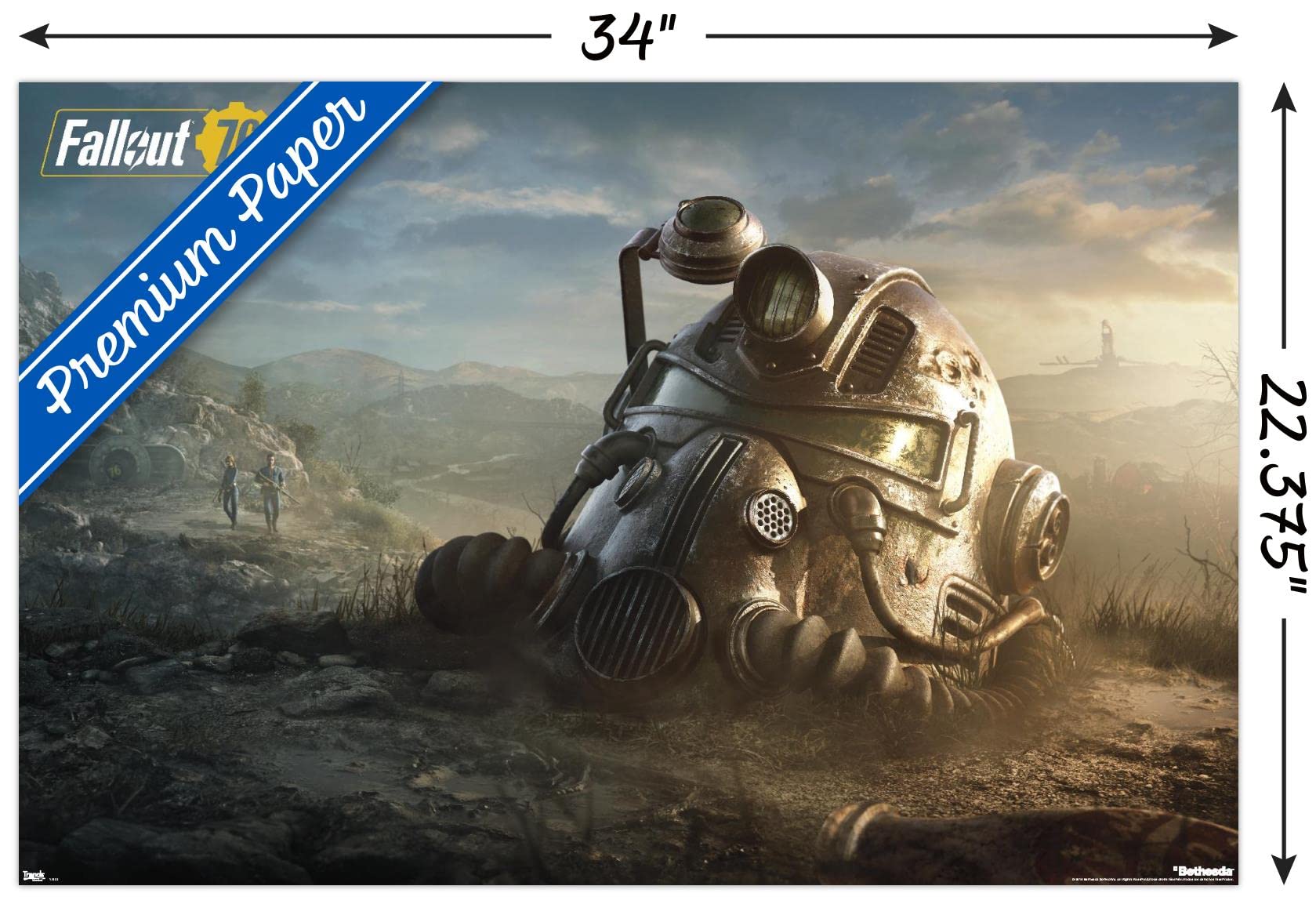 Amazon.com: Fallout: 76 - Helmet Key Art Wall Poster, 34L