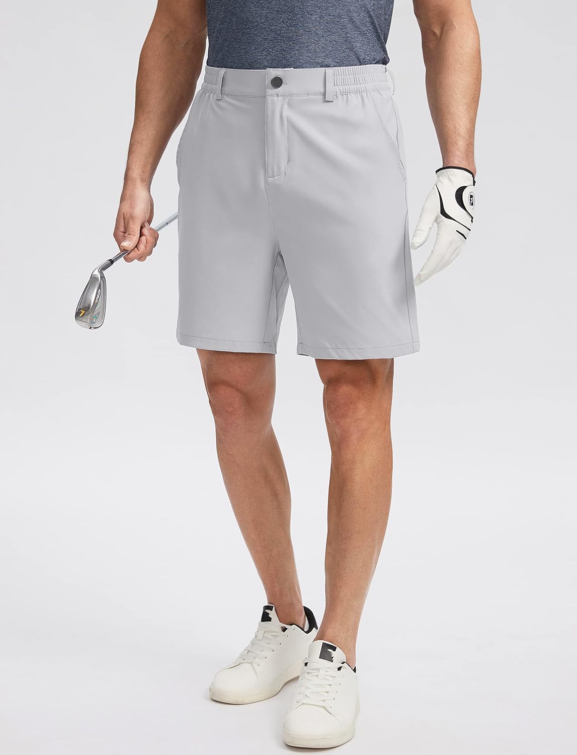 Soothfeel Men's Golf Shorts with 5 Pockets 7 Inch Stretch Lightweight Quick Dry Hiking Casual Work Dress Shorts for Men - Image 3