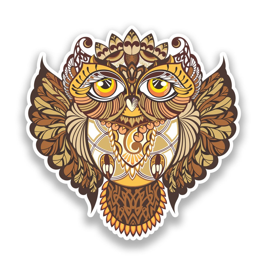 2 x 30cm/300mm Owl Vinyl Stickers Birds Animals #7344