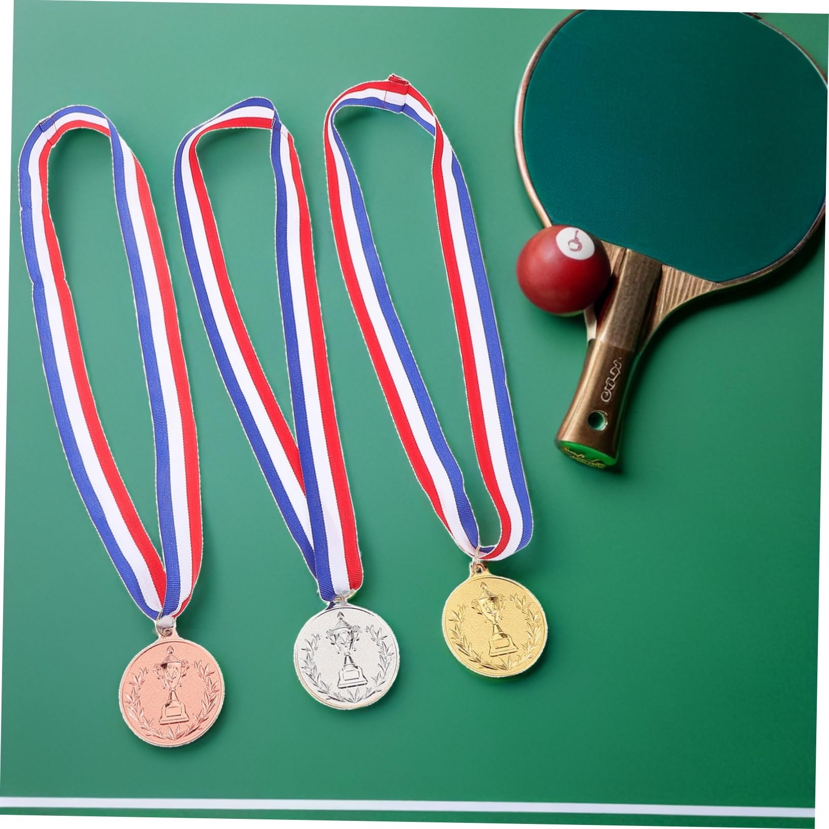 WOONEKY 12 De : Premios De Oro, Plata Y Bronce para Competiciones, De Fiesta para Niños, Decoraciones De Fiesta Y Premios Deportivos.
