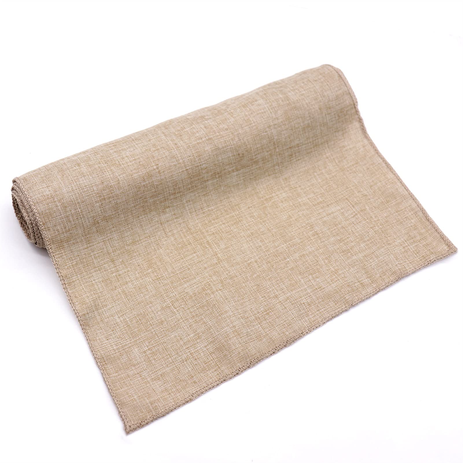 Runner da Tavolo Rustico in Finto Lino Runner da Tavolo Moderno for la casa, Feste, Decorazioni Natalizie Camino De Mesa Navidad Decoración Vacanze, pasti, Occasioni Speciali /632(Khaki)
