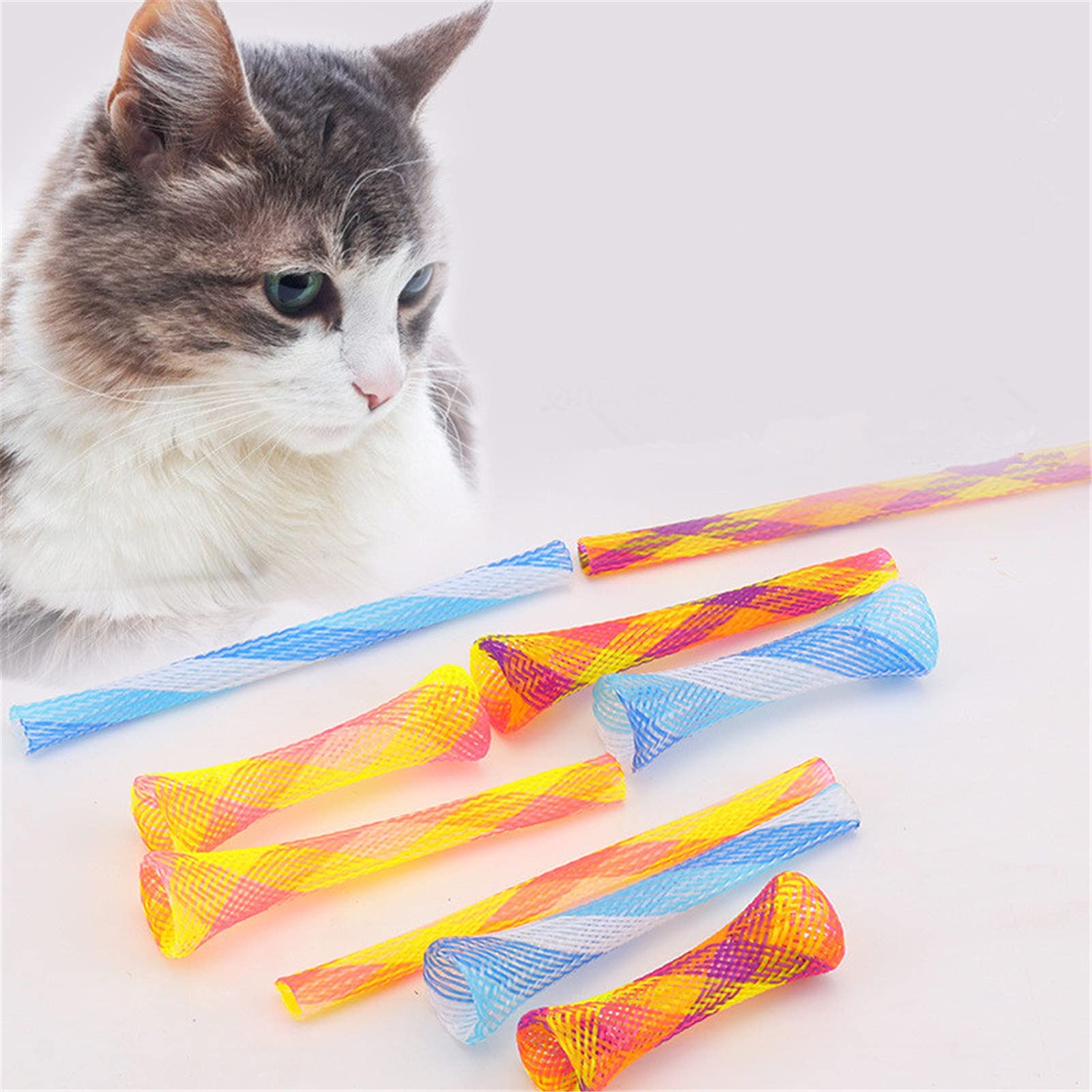 Amazon | 猫 おもちゃ スプリング チューブ 20個セット カラフル ばね