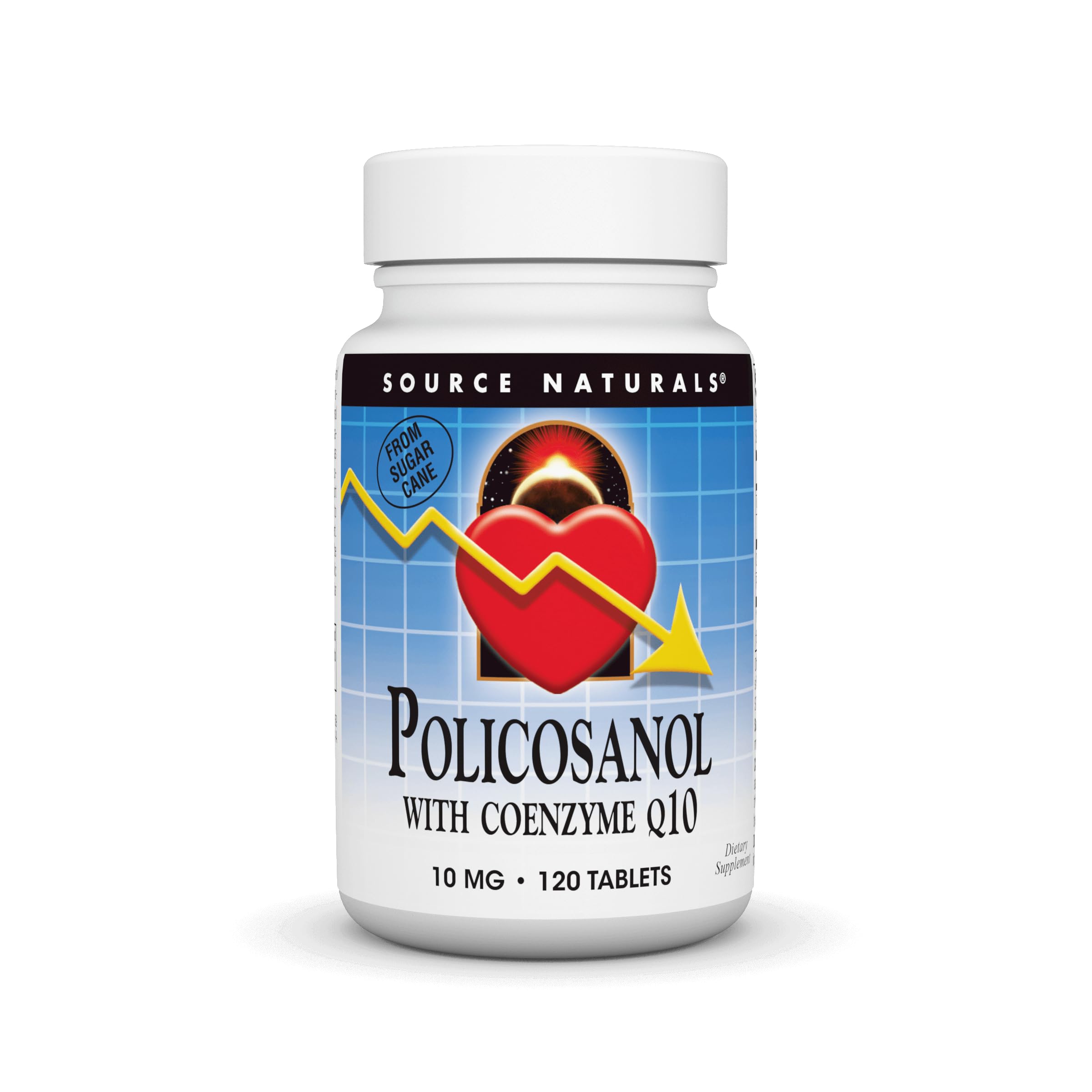 Source Naturals Policosanol with Coenzyme Q10, 10 Mg -120 Tablets 120 Count (Pack of 1)