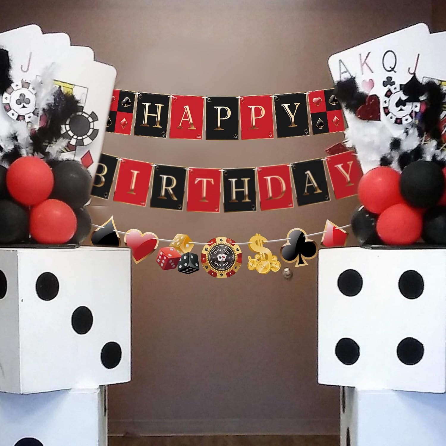 Casino Theme Party Decorations Casino Birthday Banner Poker Night Las Vegas Birthday Party Supplies - Image 5