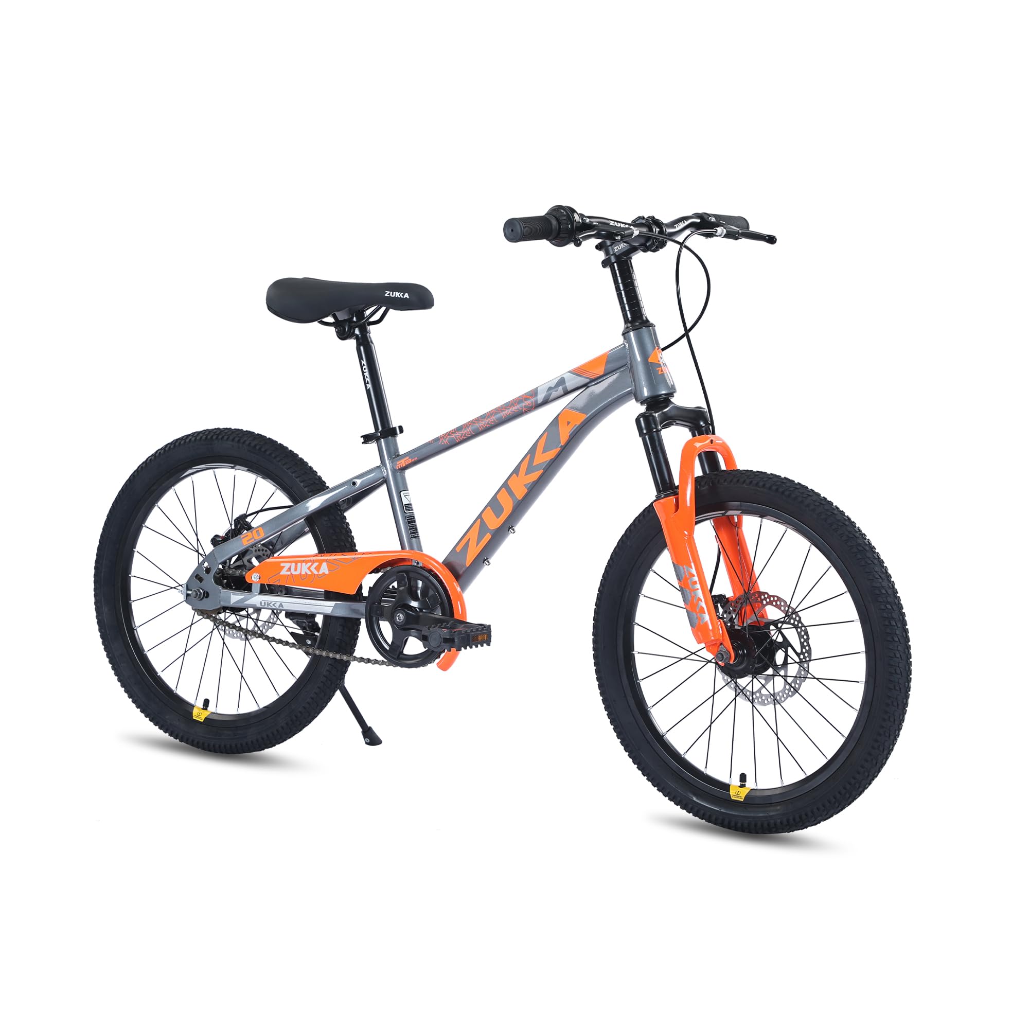 ZUKKA 24 Inch Kids Mountain Bike - 6 Speed Shimano, Dual Disc Brakes, High Carbon Steel, For Boys Girls Ages 9-12