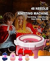 Vista 2 de Knitting Machine48 Needles Knitting Machine Smart Weaving Loom Round Knitting Machines with Row Counter for Adults or KidsDIY Knit Loom Machine Kit