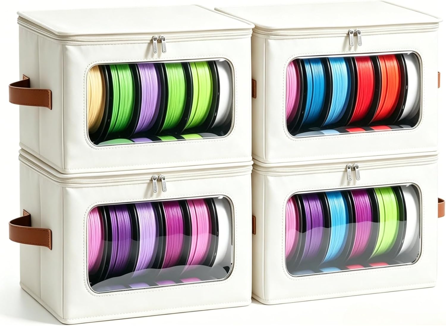 Filament Storage Box Waterproof Dry Box with Desiccants (Black, 6 Pack)