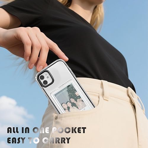 Miniatura 5 de ZCDAYE Funda transparente para iPhone 11, funda delgada suave TPU a prueba de golpes con tarjetero - Negro