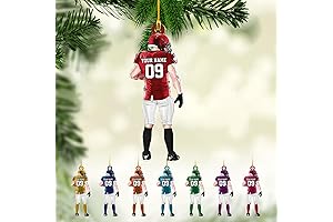 Personalized Football Ornament: A Touchdown of Festive Cheer
