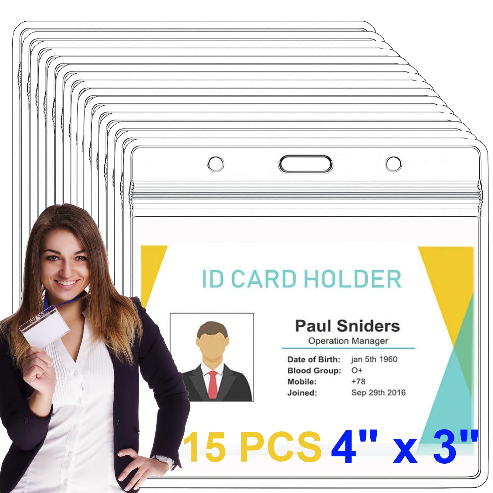 Buy Card Protector Sleeve 15 Pack, 4 X 3 Inches Waterproof Clear