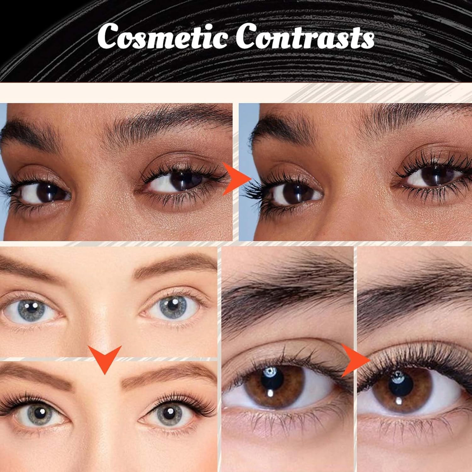 Mascara Cosmetics Natural Volumizing Eye Makeup, Waterproof & Smudge-Proof, Long-Lasting No Clumping or Flaking — view 3