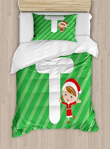 Miniatura 72 de Ambesonne Synthwave Duvet Cover Set, Abstract Halftone Inspired Dos with Colorful Retro Zigzags Graphic, Decorative 3 Piece Bedding Set with 2