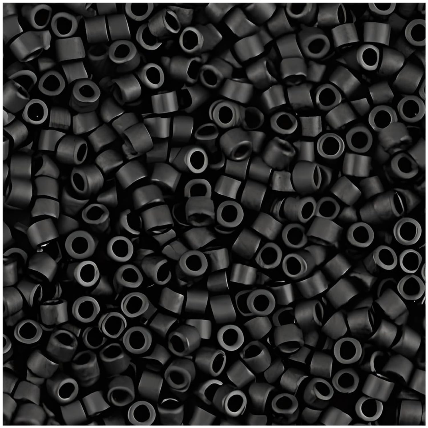 50 Grams Miyuki Delica Bead 11/0 Opaque Matte Black Bulk Bag DB0310-50