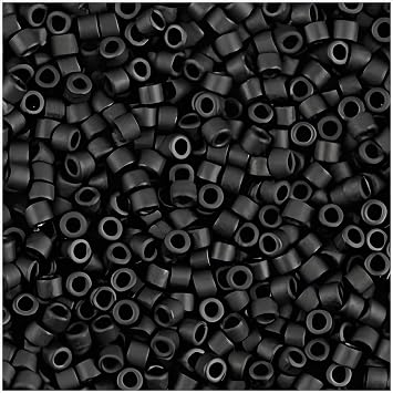 50 Grams Miyuki Delica Bead 11/0 Opaque Matte Black Bulk Bag DB0310-50