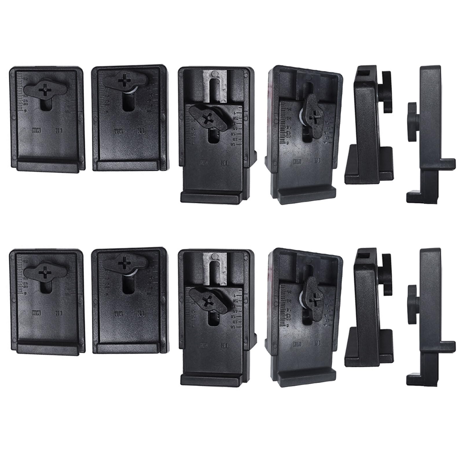 Fexxkg Black 12Pcs 1/4-1Inch Flooring Spacers Stable Wide Base Nonslip Spacer Multipurpose Adjustable Flooring Tool Accessories Spacers