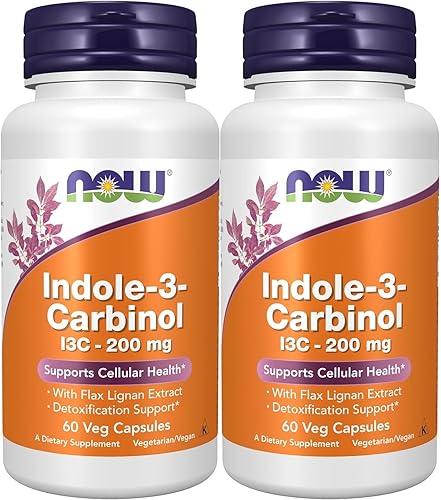 Indole-3-Carbinol (I3C) 200 mg - 60 cápsulas vegetales x 2 botellas
