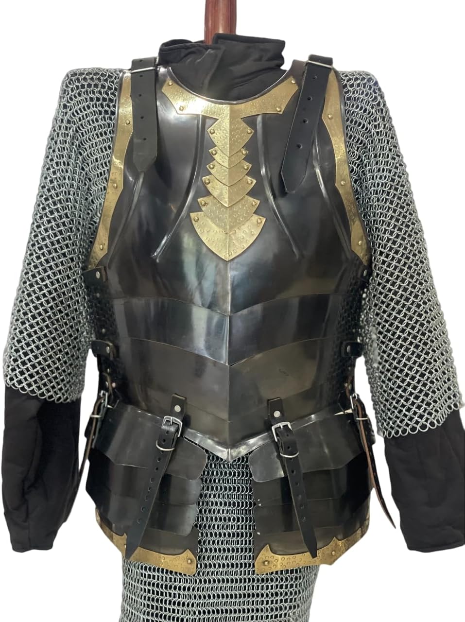 Medieval Dark Steel Breastplate Fantasy Cuirass Knight Armor Breastplate Warrior Halloween Costume