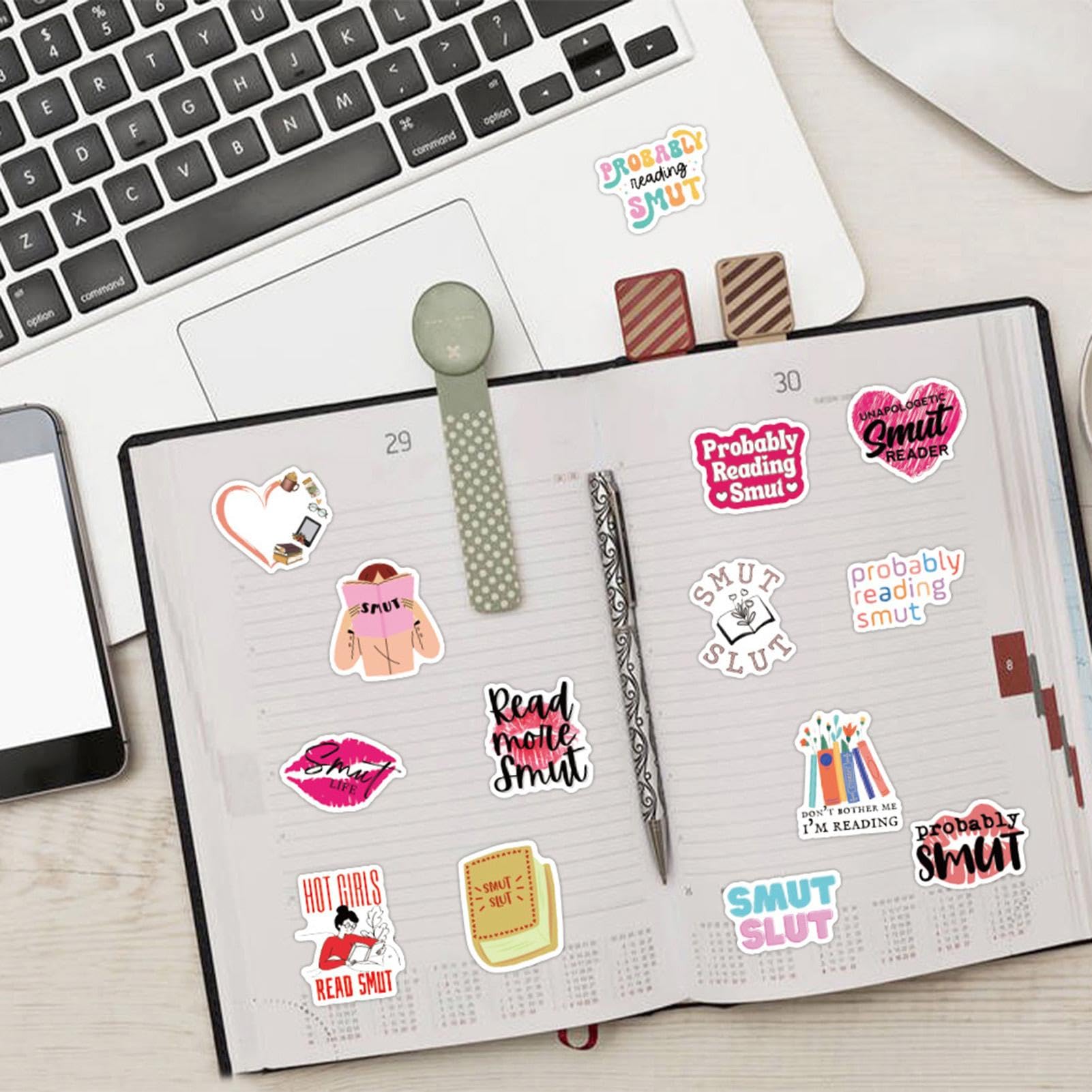 FAURAPMNG 120 Stück Bücheraufkleber Rosa - Booktok Leseaufkleber