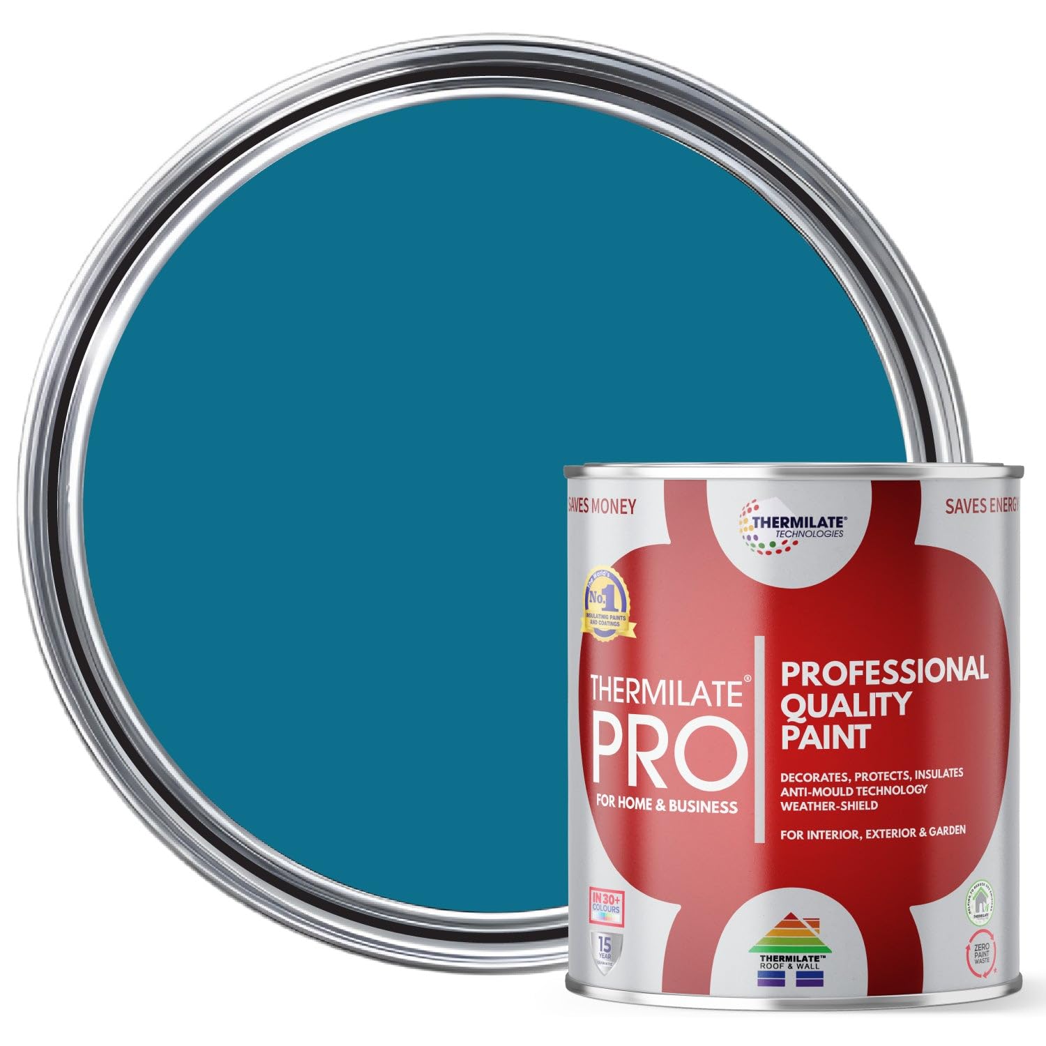 Thermilate PRO FLEX Interior & Exterior Paint - Professional Multi-Surface Paint & Primer for All Walls, Wood, Furniture, Kitchen Cupboards & Garden | All-in-One - Sky Blue - 2.5L - Matt
