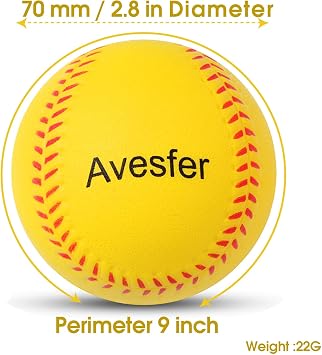 Foam Baseballs Soft Baseball Safe Training Balls 9 inch Soft Toss Tballs
