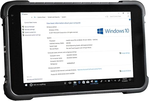 Miniatura 1 de Vanquisher Tablet PC industrial resistente de 8 pulgadas Windows 10 Pro de 64 bits batería de 7800 mAh GPS GNSS  4G LTE  Resistente a caídas para