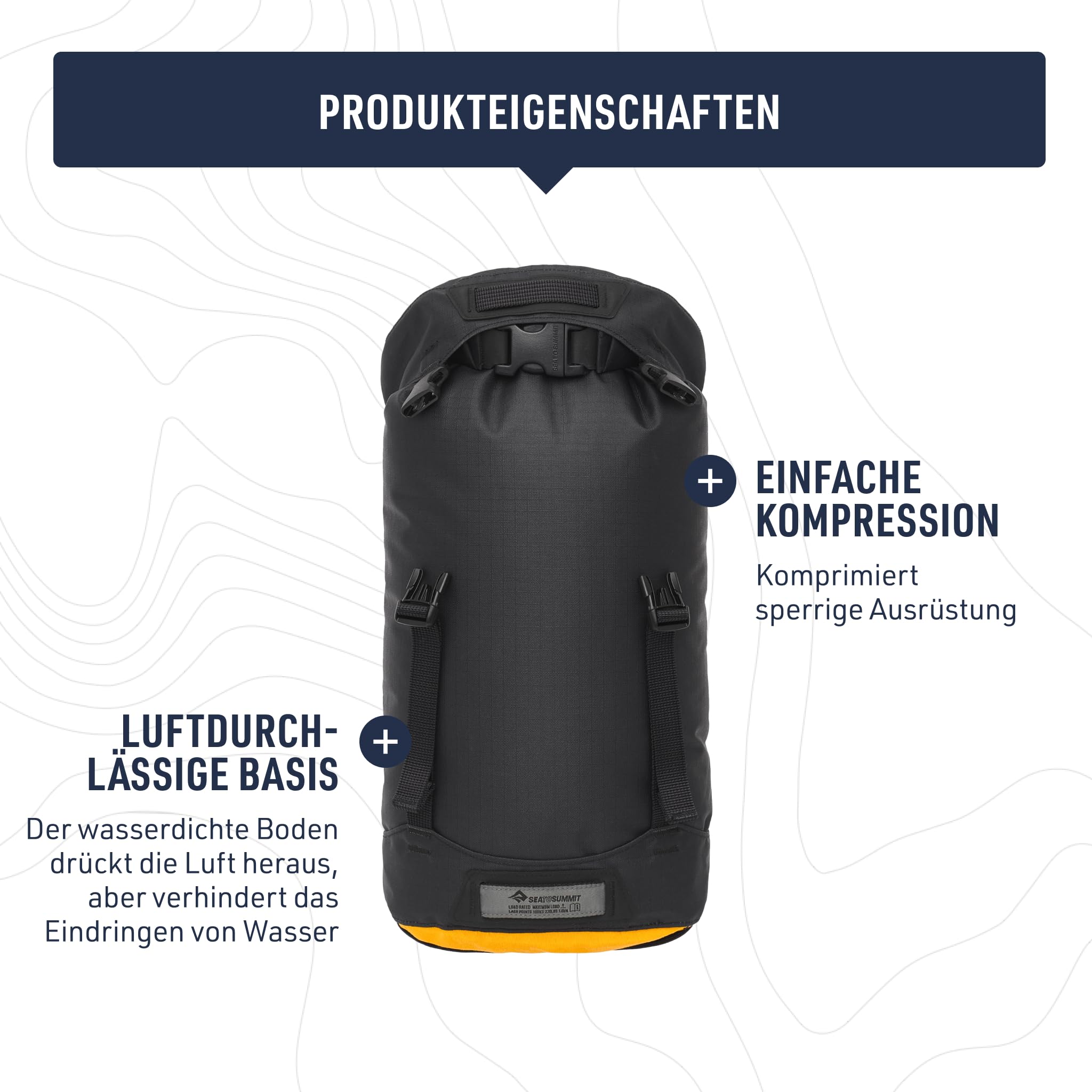 SEA TO SUMMIT - Evac Compression Dry Bag HD - Kompakte Trockentasche - Rollverschluss - Strapazierfähiges Cordura-Gewebe - Wandern & Paddelsport