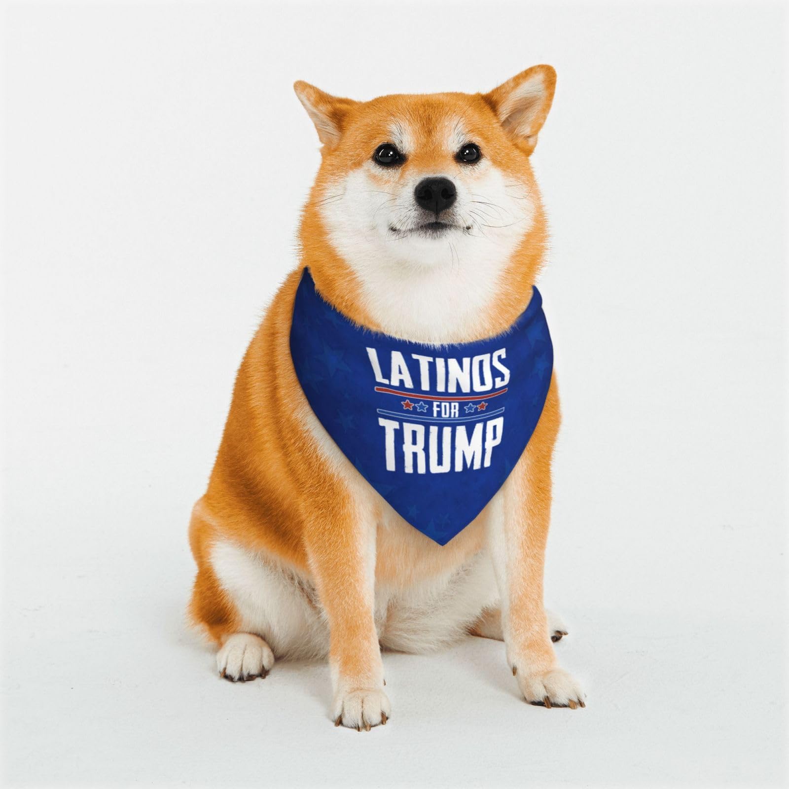 Latinos for Tr-u m p 2028 Dog Bandana Pet Triangle Scarf Bibs Washable Puppy Kerchief Adjustable Grooming Supplies