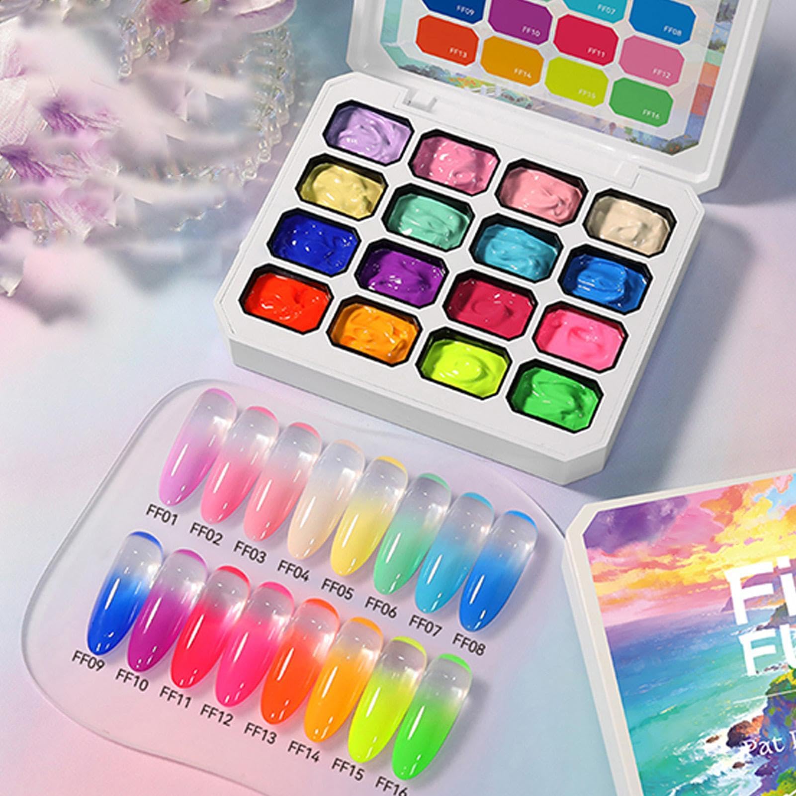 Smalto Gel 16 Colori per Manicure Gel
