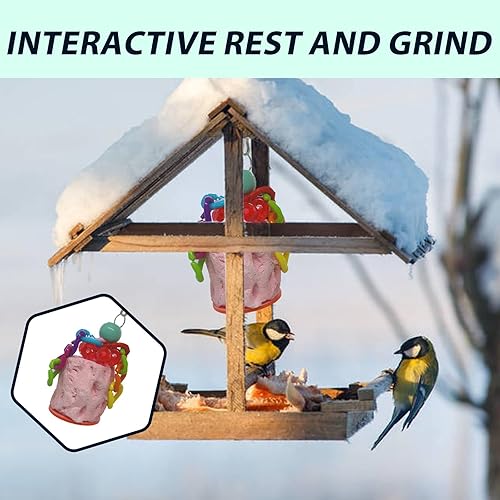 Miniatura 4 de NIIIYTYB Piedra de moler de pico de pájaro para periquitos, juguetes de corte de calcio para pájaros, calcio para periquitos, bloque de masticación