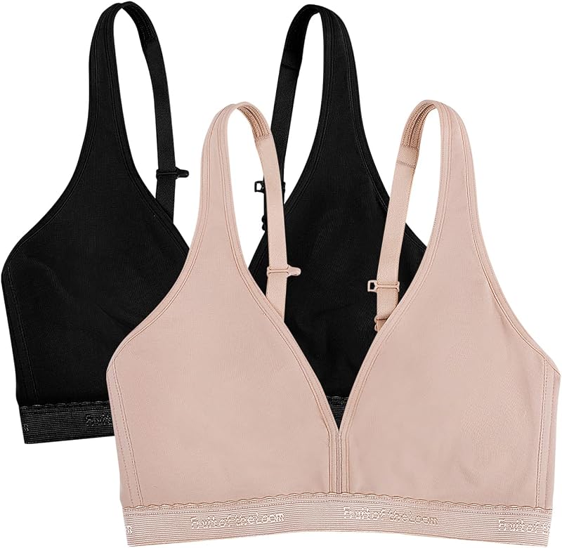 Fruit of the Loom Women's Wirefree Bralette 2 Pack