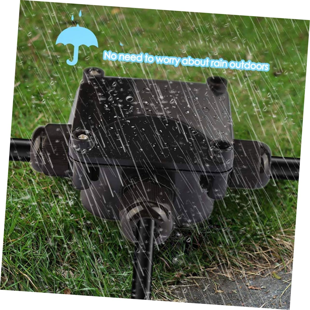 Cabilock 5 Series Caja De Conexiones Impermeable Cajas Para Exterior Accesorio Electrico Conector De Cable A Prueba De Agua Conector De Cableado Impermeable El Plastico Negro 2 Piezas X 5