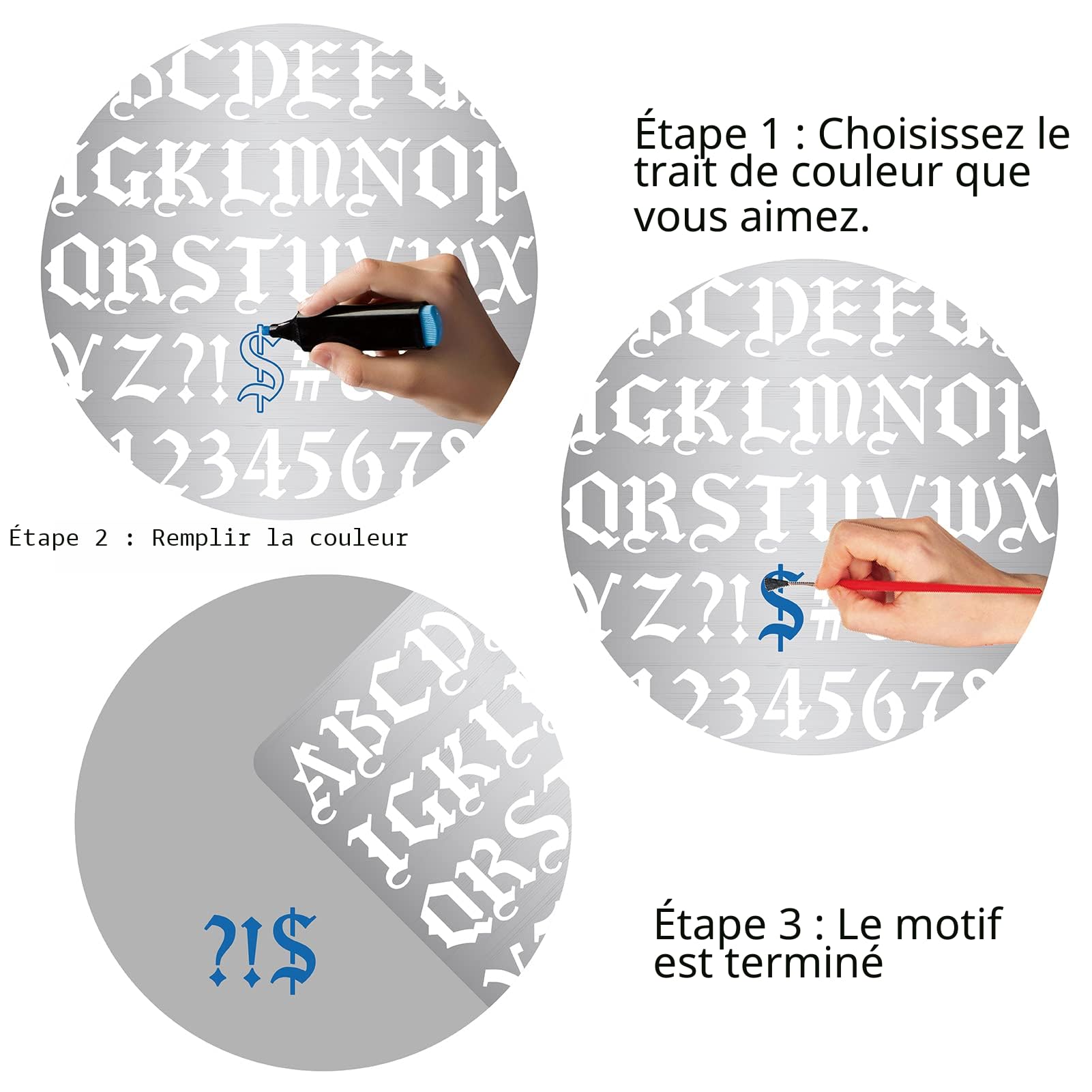 8 PCS POCHOIRS De Lettres Anglaises Dessin Nombres Modèle Peinture EUR 7,88 - FR