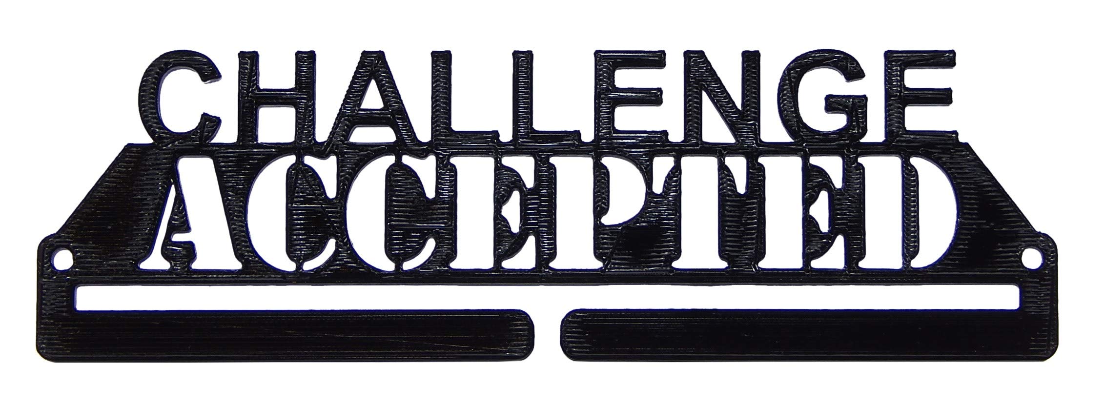 Challenge Accepted Marathon Running Medal Display Rack Holder Hanger for Wall - Wrestling Swimming Gymnastics