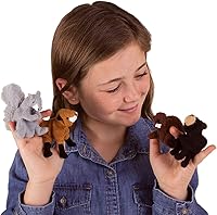 Vista 3 de Folkmanis Woodland Animal Finger Puppet Set, multicolor, 8" (2769)